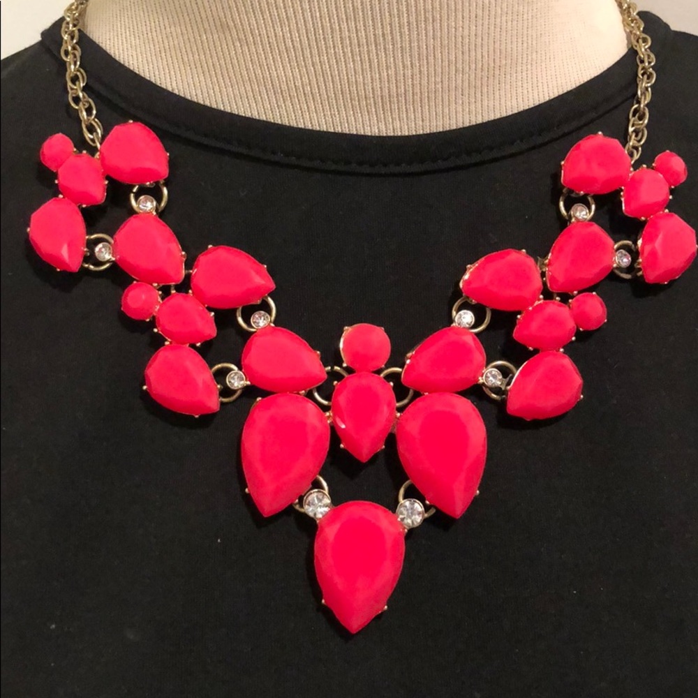 Pink statement necklace